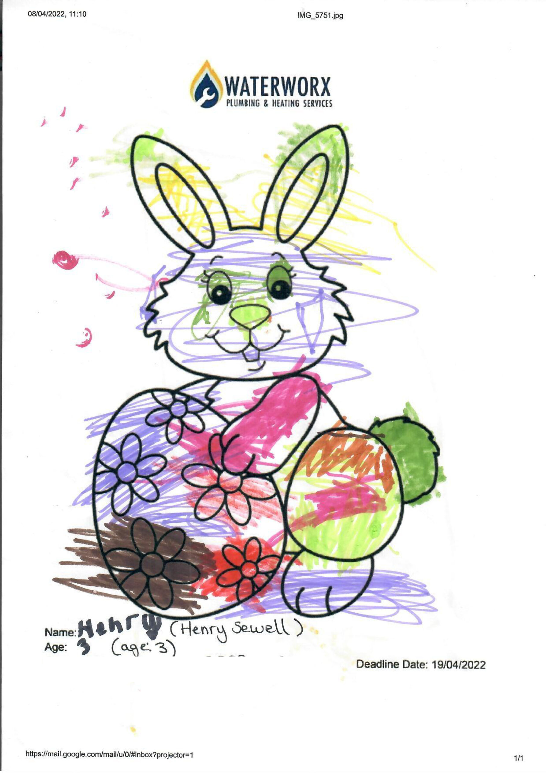 Henry aged 3